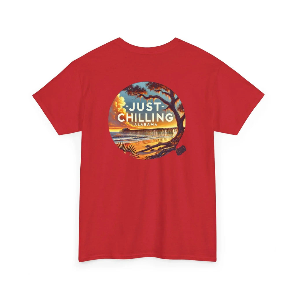 Garment Dyed Tee – Unisex Cotton Shirt With Alabama Outdoors Design - Just Chilling Inc.
