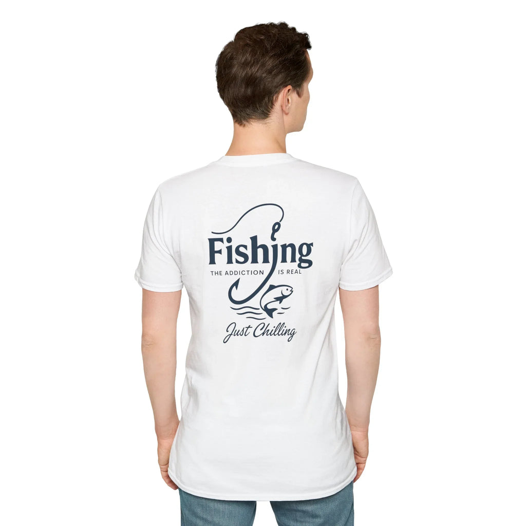 Fishing Addiction Unisex T-Shirt, Casual Wear, Outdoor Shirt, Gift for Fishermen, Summer Tee, Fishing Enthusiast Apparel - Just Chilling Inc.