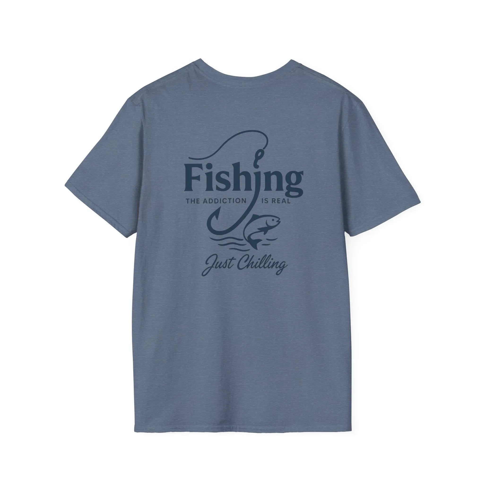 Fishing Addiction Unisex T-Shirt, Casual Wear, Outdoor Shirt, Gift for Fishermen, Summer Tee, Fishing Enthusiast Apparel - Just Chilling Inc.