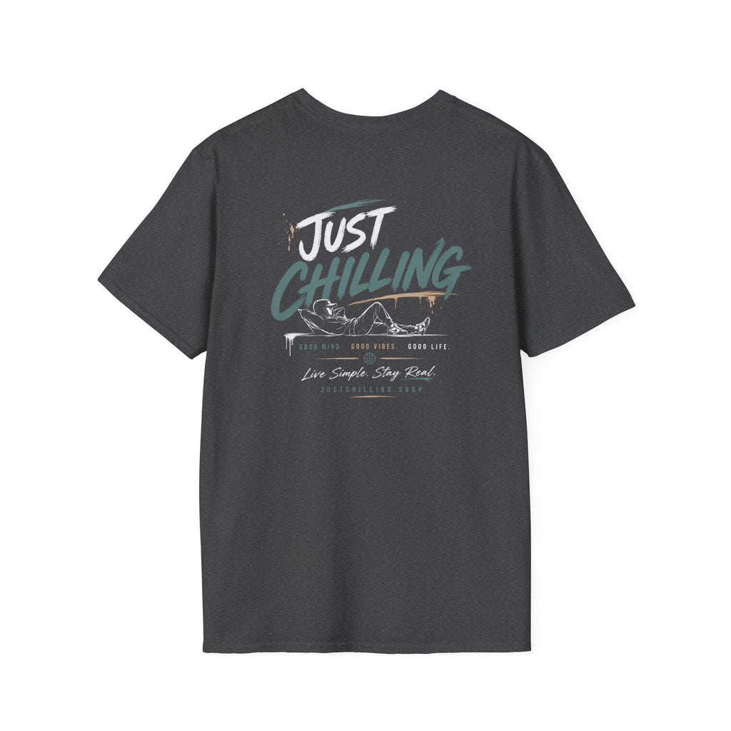 Classic Black Crewneck T-Shirt — Minimal Everyday Tee (Just Chilling)