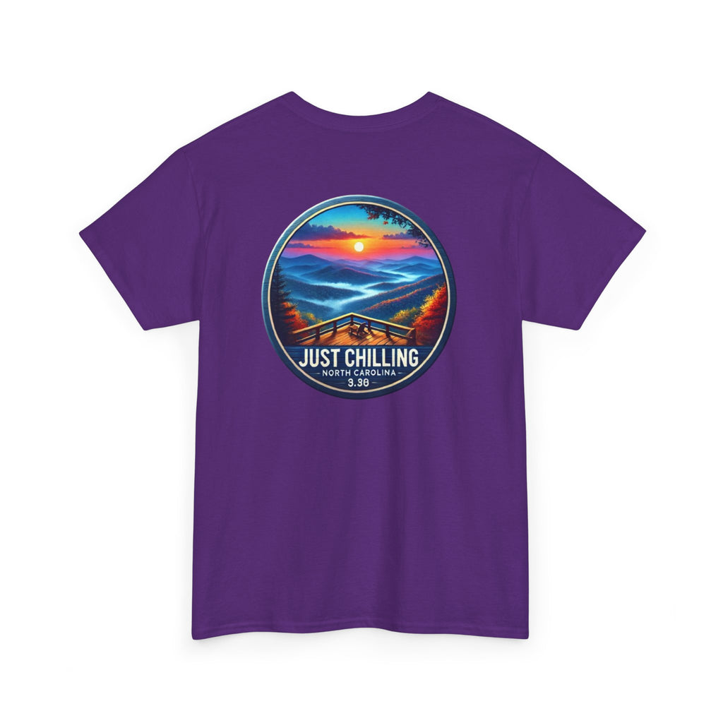 Just Chilling Beach Sunset T-Shirt — Relaxed Vibes Tee North Carolina Vibes