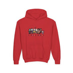 Youth Hooded Sweatshirt - Soft Cotton Polyester Hoodie with Kangaroo Pocket - Just Chilling Inc.