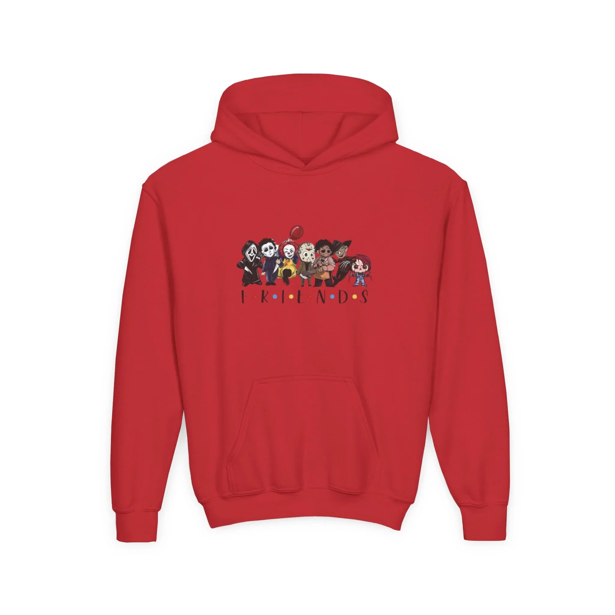 Youth Hooded Sweatshirt - Soft Cotton Polyester Hoodie with Kangaroo Pocket - Just Chilling Inc.
