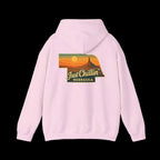 Nebraska Hoodie – Retro Sunset State Pride Sweatshirt | Cozy Cotton Blend Pullover - Just Chilling Inc.