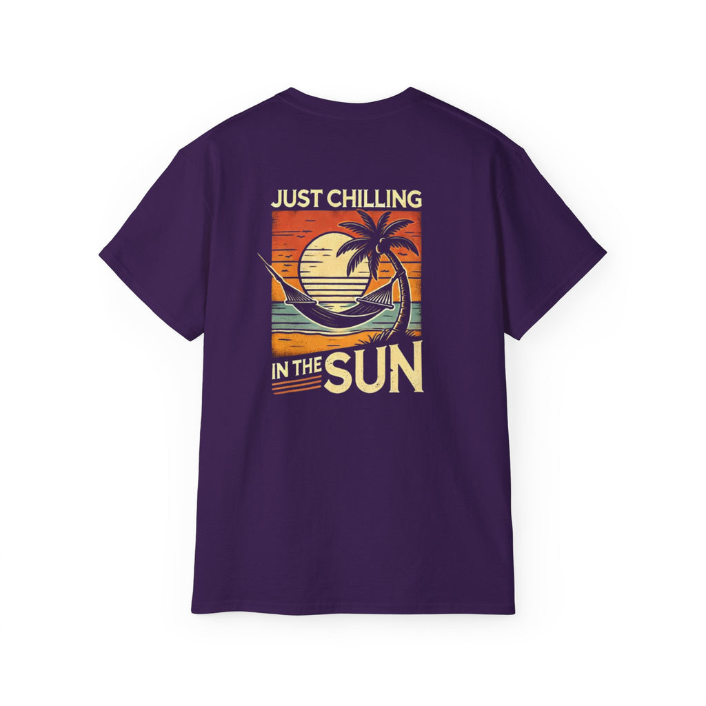Just Chilling Kids Heavy Cotton Tee - Fun Summer Vibes Shirt