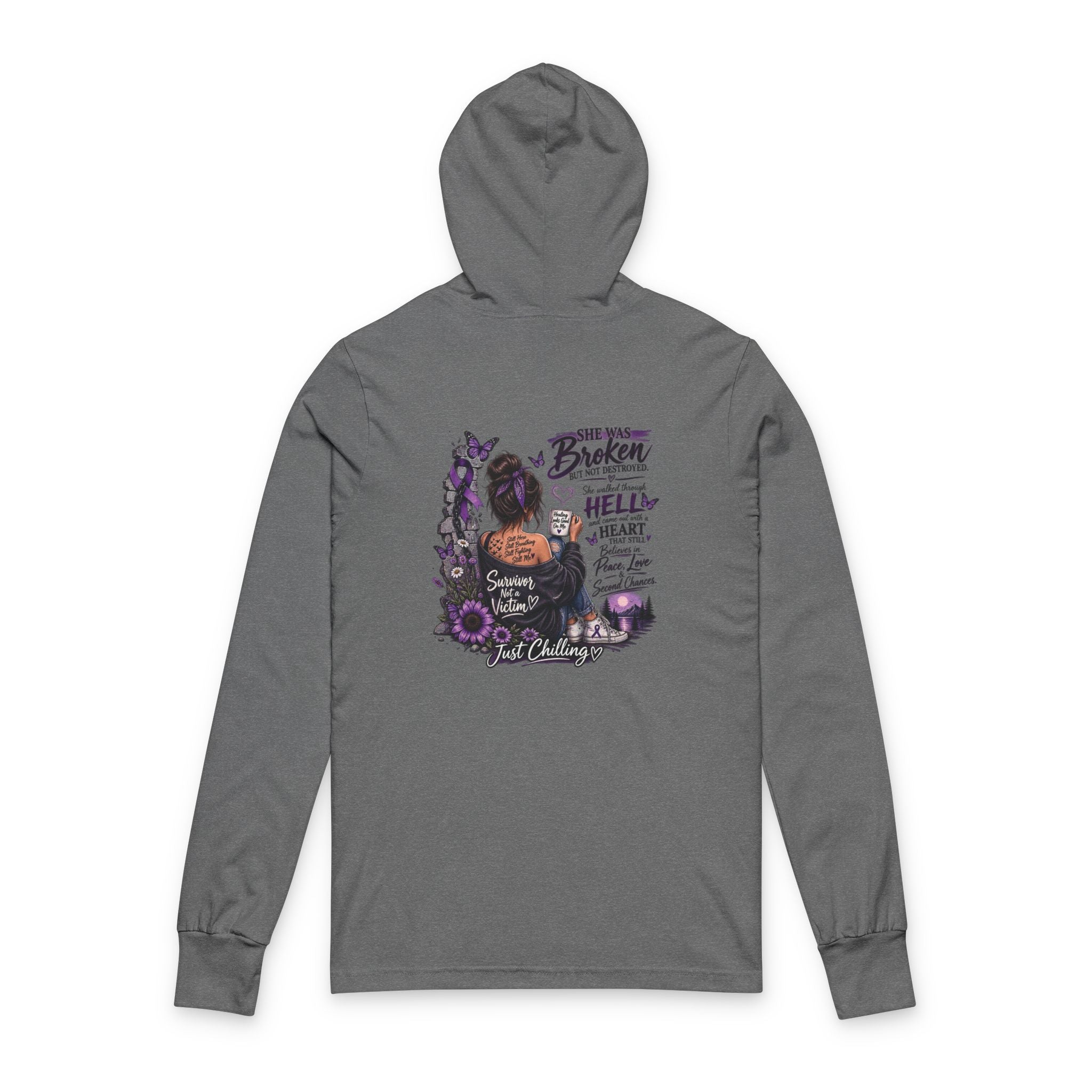 Sudadera con capucha "Mariposa del Empoderamiento" – Camiseta de manga larga unisex con diseño motivacional