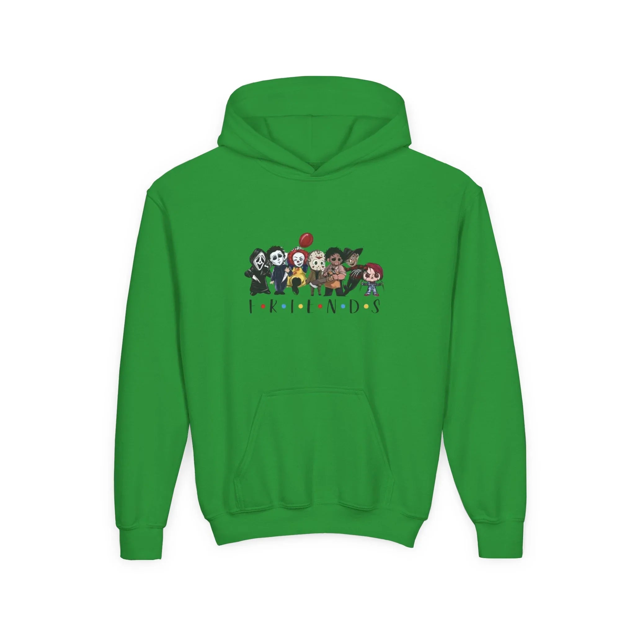 Youth Hooded Sweatshirt - Soft Cotton Polyester Hoodie with Kangaroo Pocket - Just Chilling Inc.