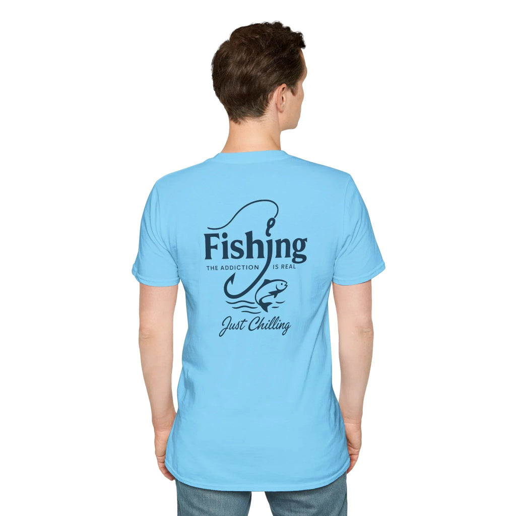 Fishing Addiction Unisex T-Shirt, Casual Wear, Outdoor Shirt, Gift for Fishermen, Summer Tee, Fishing Enthusiast Apparel - Just Chilling Inc.