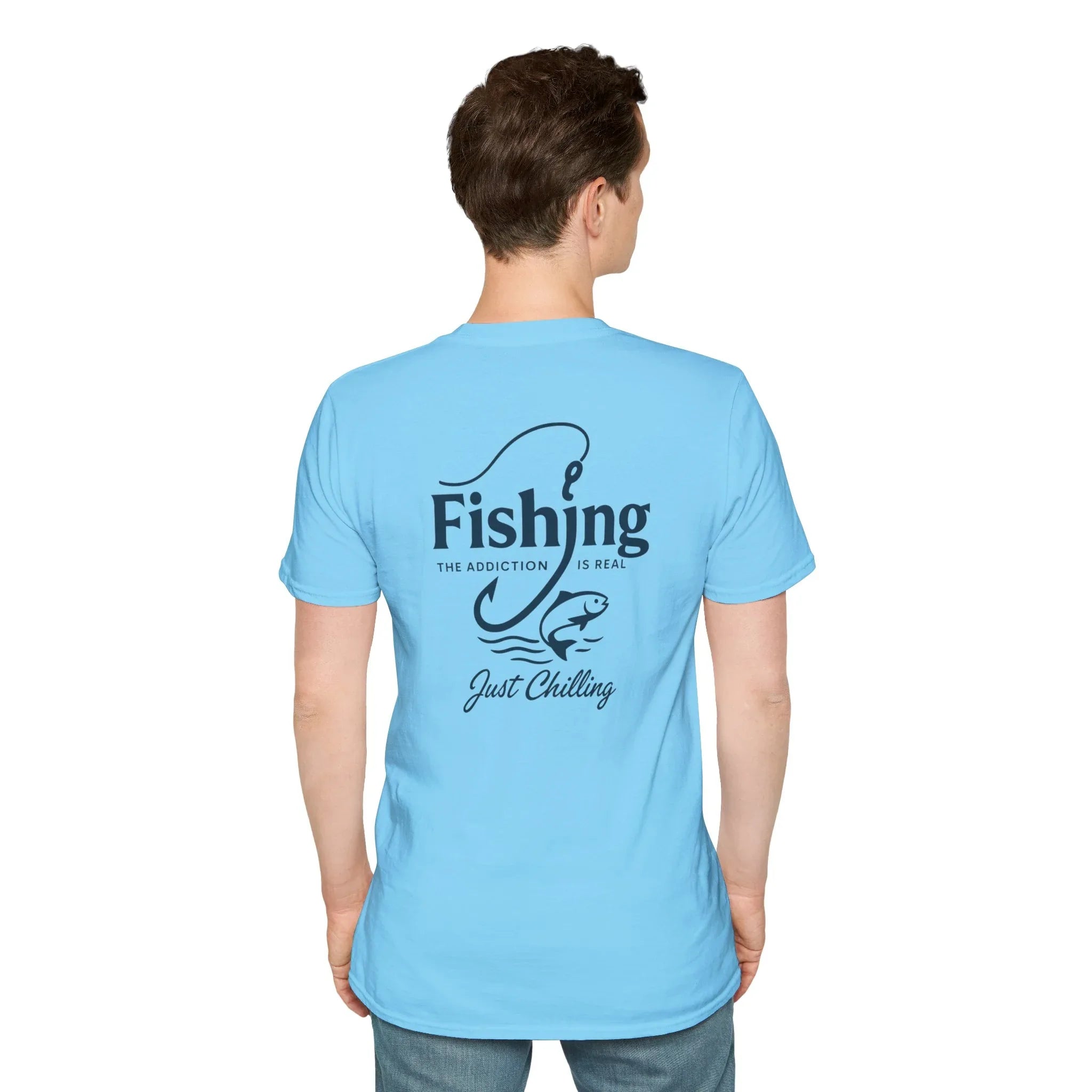 Fishing Addiction Unisex T-Shirt, Casual Wear, Outdoor Shirt, Gift for Fishermen, Summer Tee, Fishing Enthusiast Apparel - Just Chilling Inc.