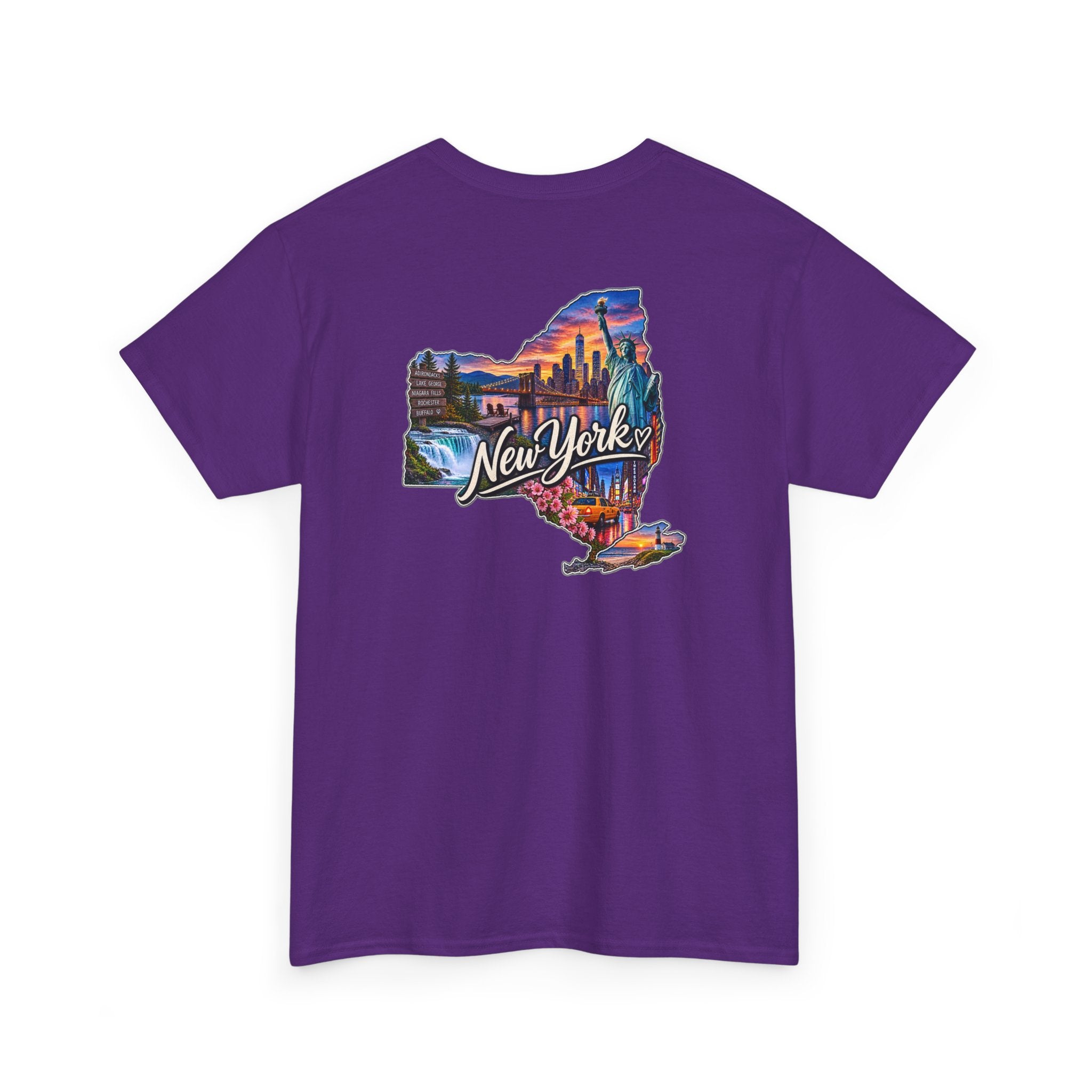 New York State Graphic Tee — Vintage Scenic Map Design