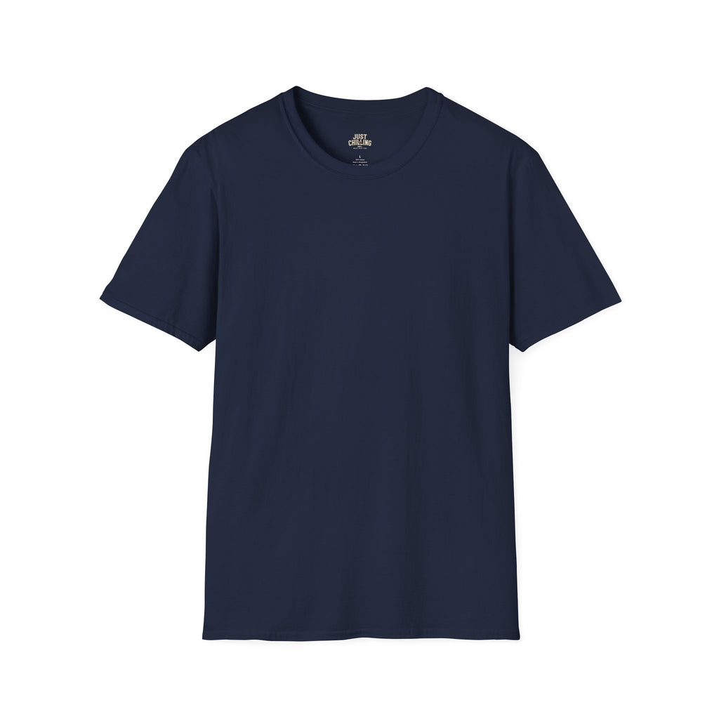 Classic Black Crewneck T-Shirt — Minimal Everyday Tee (Just Chilling)