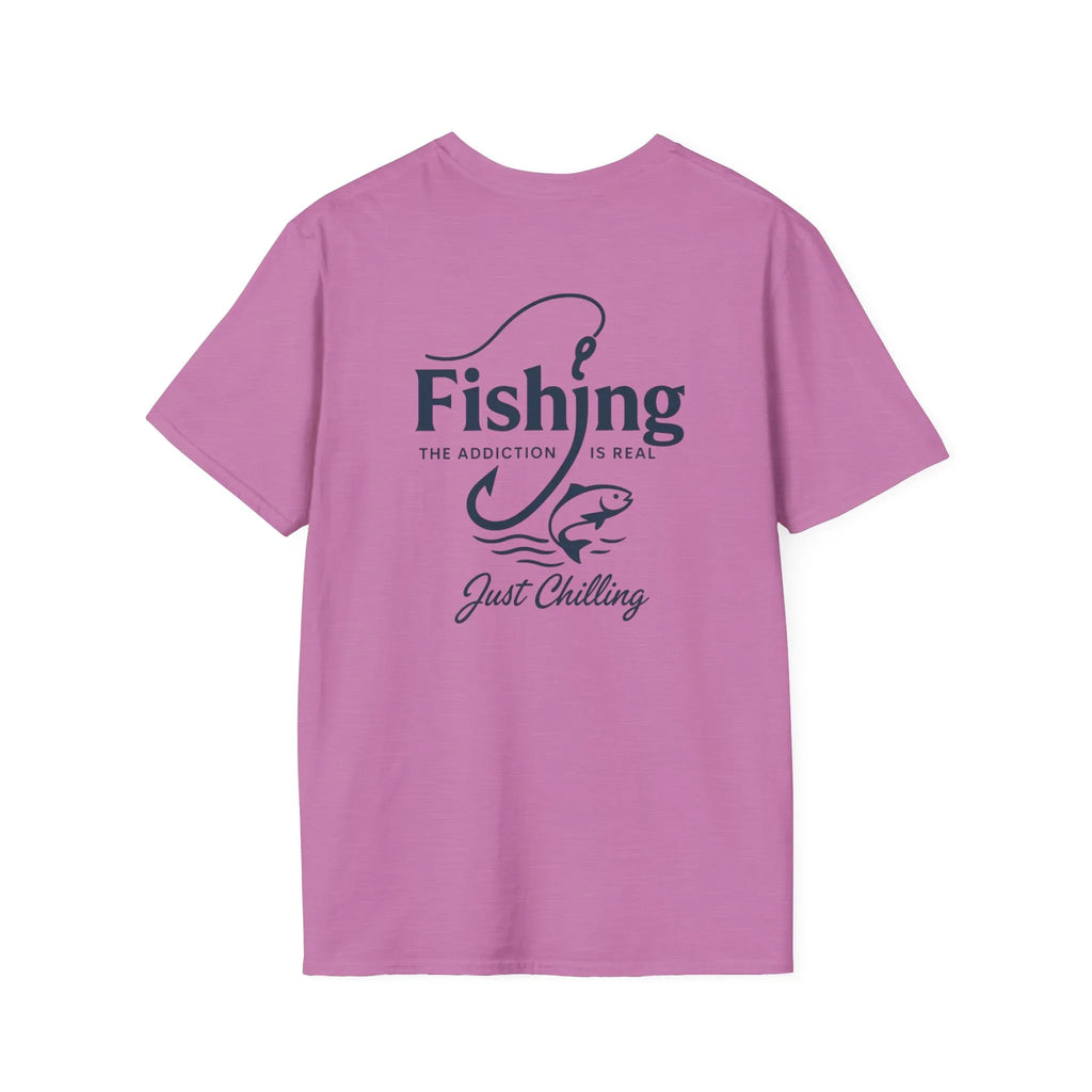 Fishing Addiction Unisex T-Shirt, Casual Wear, Outdoor Shirt, Gift for Fishermen, Summer Tee, Fishing Enthusiast Apparel - Just Chilling Inc.