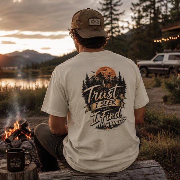 Trust I Seek and I Find in You – Vintage Mountain & Ocean Graphic Tee