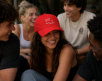 Baseball Cap - 'Just a Friend, Who's a Guy' Funny Graphic Low Profile Hat