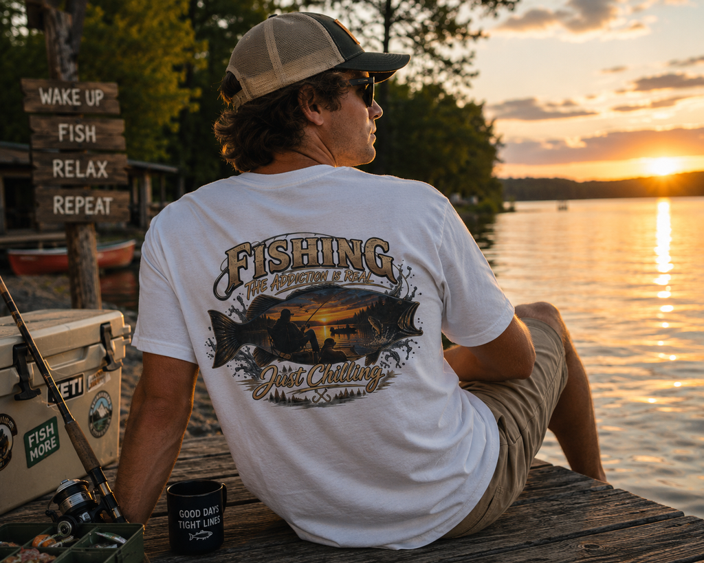 Fishing Addiction Unisex Softstyle T-Shirt | Just Chilling Tee for Anglers | Gift for Fishing Lovers, Outdoorsmen, Father's Day, [...]