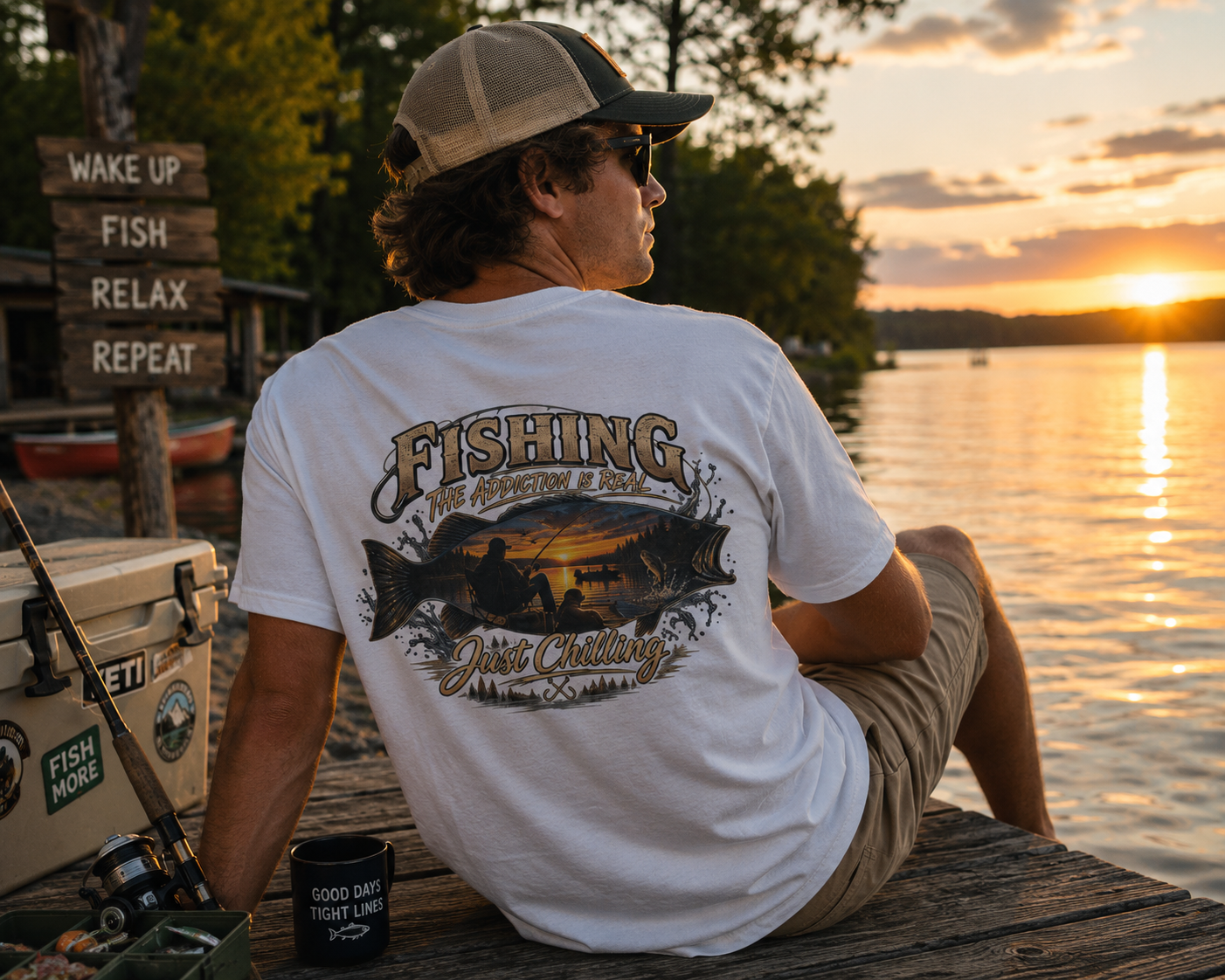 Fishing Addiction Unisex Softstyle T-Shirt | Just Chilling Tee for Anglers | Gift for Fishing Lovers, Outdoorsmen, Father's Day, [...]