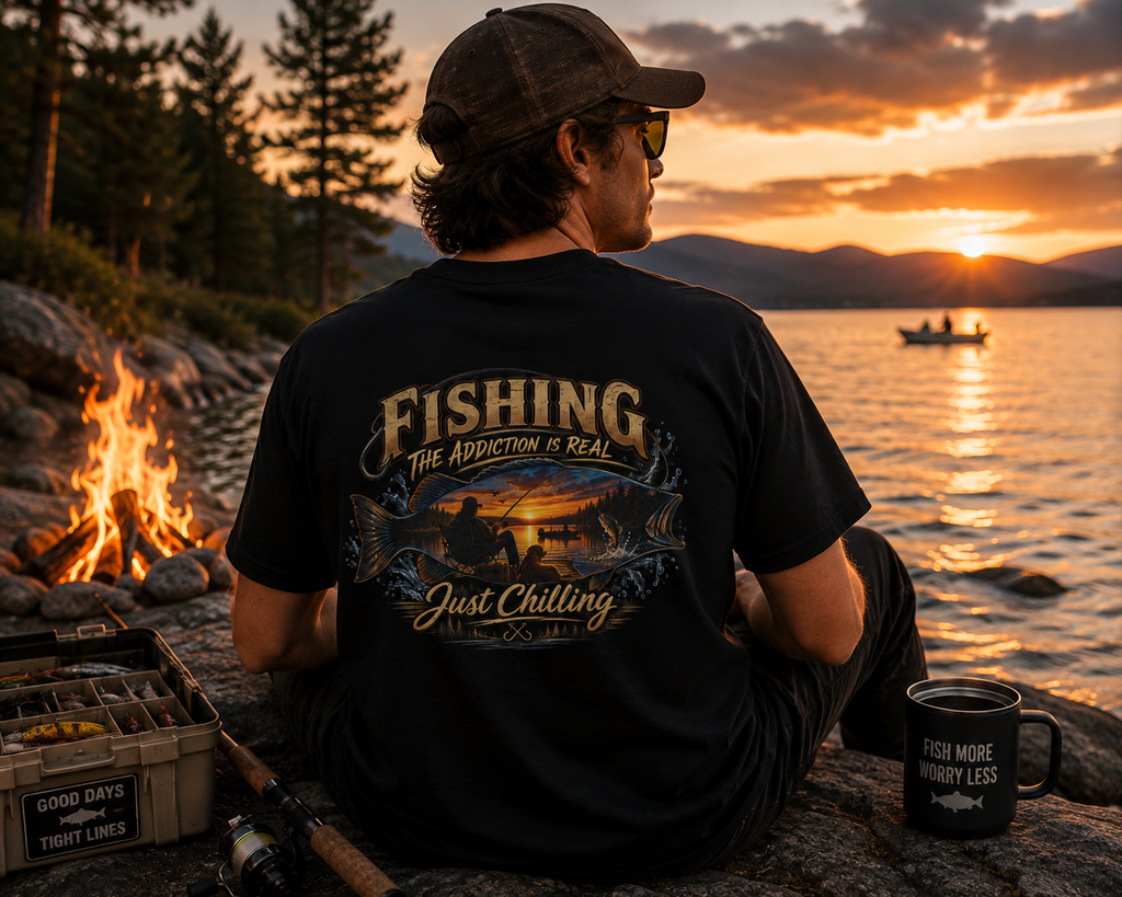 Fishing Addiction Unisex Softstyle T-Shirt | Just Chilling Tee for Anglers | Gift for Fishing Lovers, Outdoorsmen, Father's Day, [...]