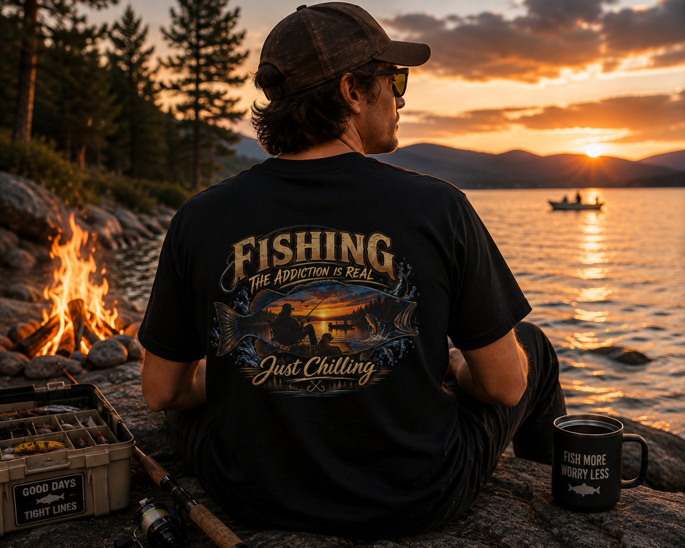 Fishing Addiction Unisex Softstyle T-Shirt | Just Chilling Tee for Anglers | Gift for Fishing Lovers, Outdoorsmen, Father's Day, [...]