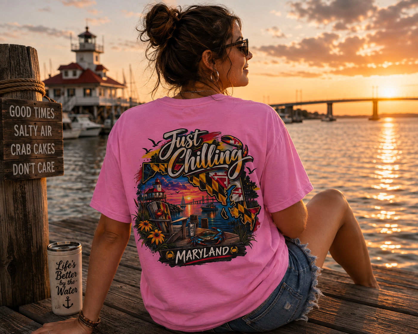 Maryland State Vibes T-Shirt — Baltimore MD Flag Inspired Tee
