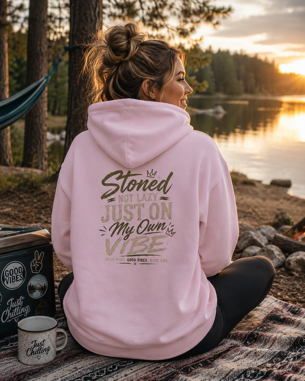 Stoned Not Lazy Just On My Own Vibe Hoodie | Just Chilling