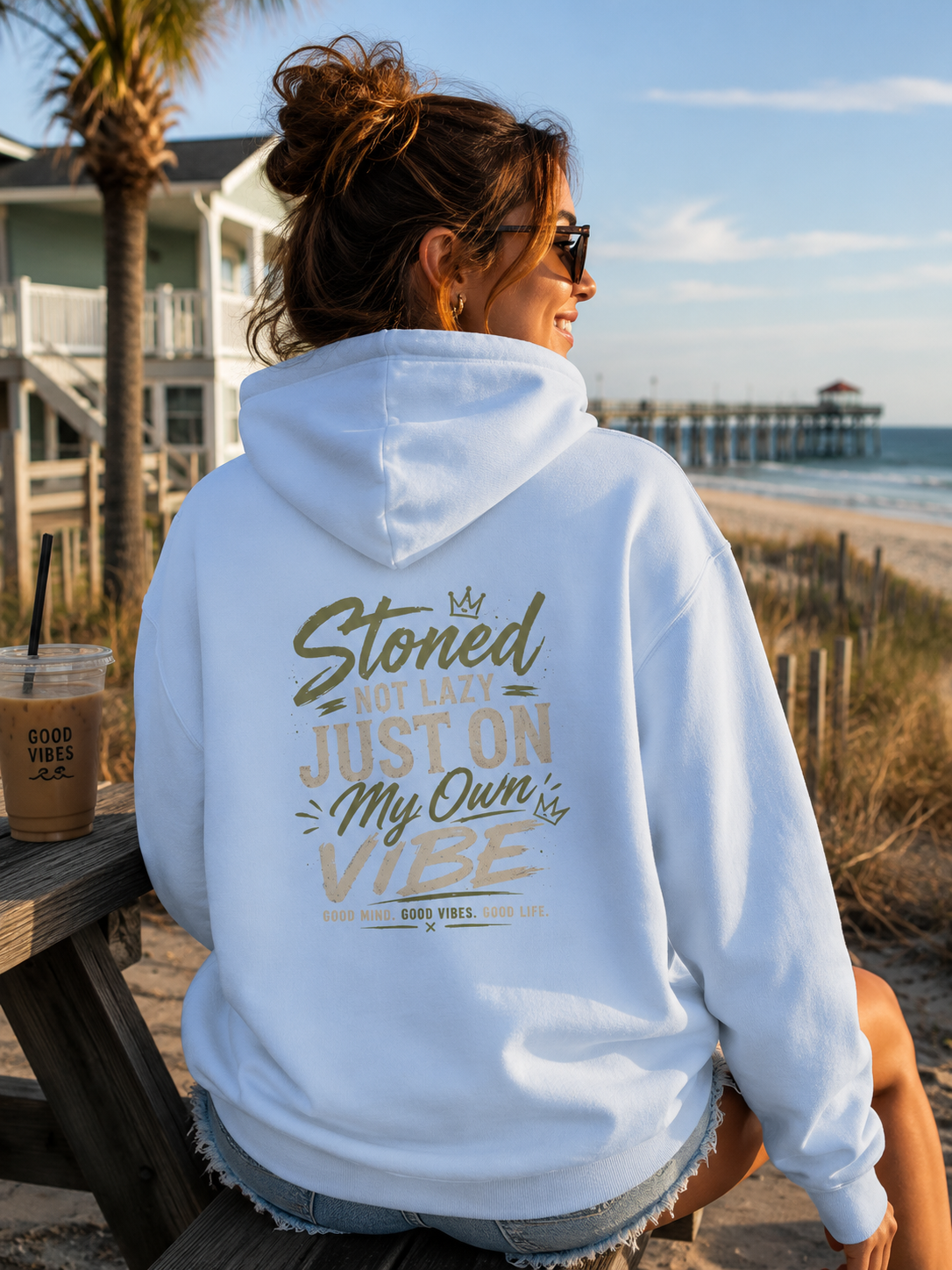 Stoned Not Lazy Just On My Own Vibe Hoodie | Just Chilling