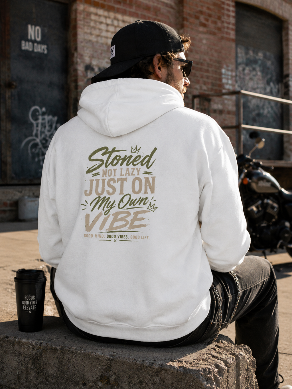 Stoned Not Lazy Just On My Own Vibe Hoodie | Just Chilling