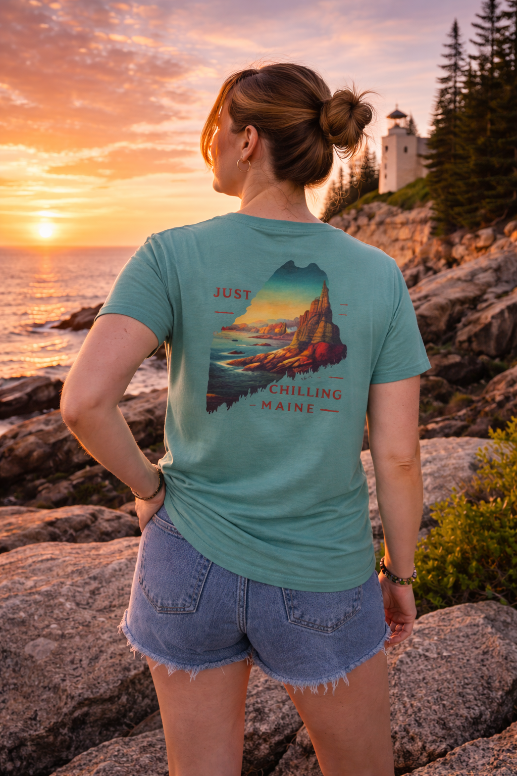Maine Graphic T-Shirt – Summer Style Tee | Lightweight Cotton, Travel Gift