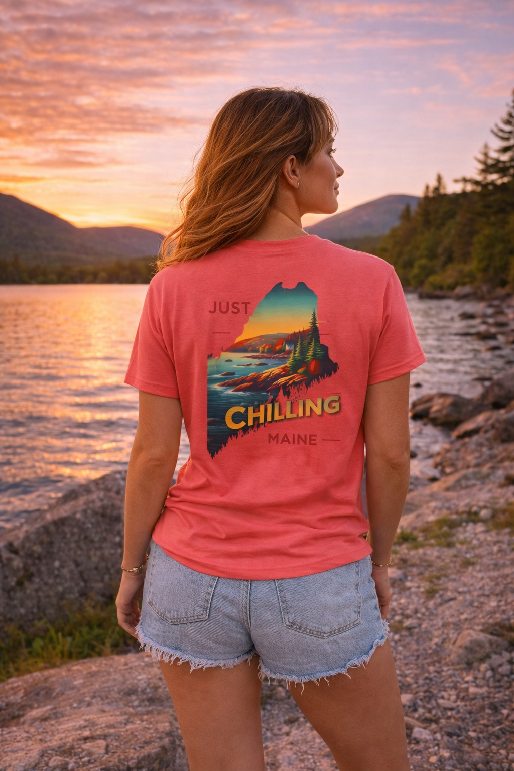 Maine Graphic T-Shirt – Summer Style Tee | Lightweight Cotton, Travel Gift