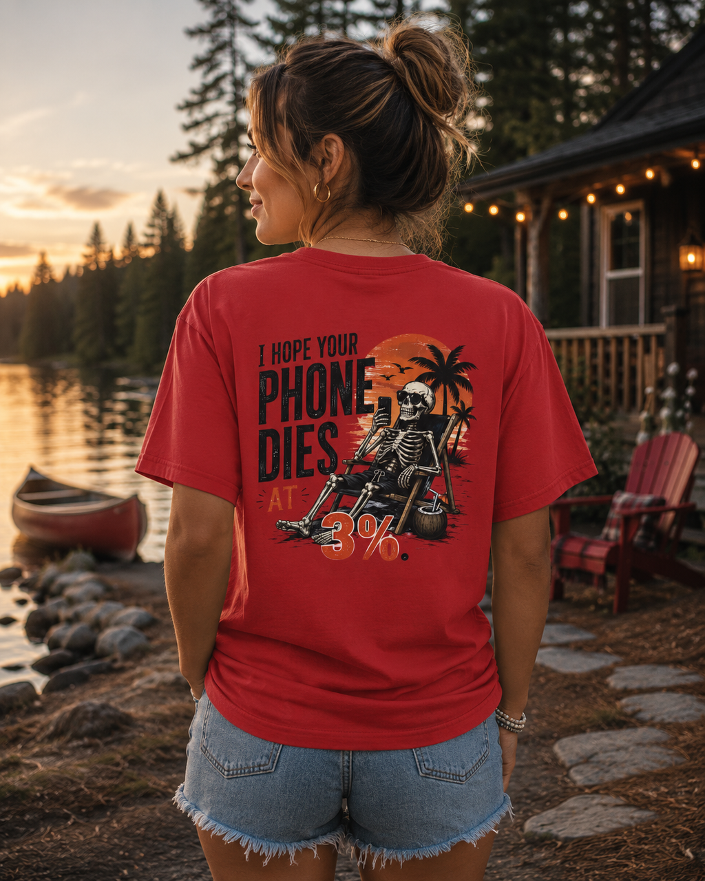 T-Shirt — 'Just Chillin' Minimal Savage Graphic Relaxed Tee