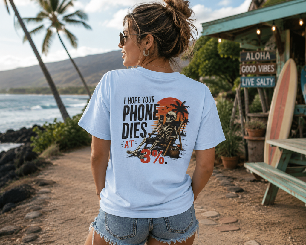 T-Shirt — 'Just Chillin' Minimal Savage Graphic Relaxed Tee