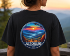 Just Chilling Beach Sunset T-Shirt — Relaxed Vibes Tee North Carolina Vibes
