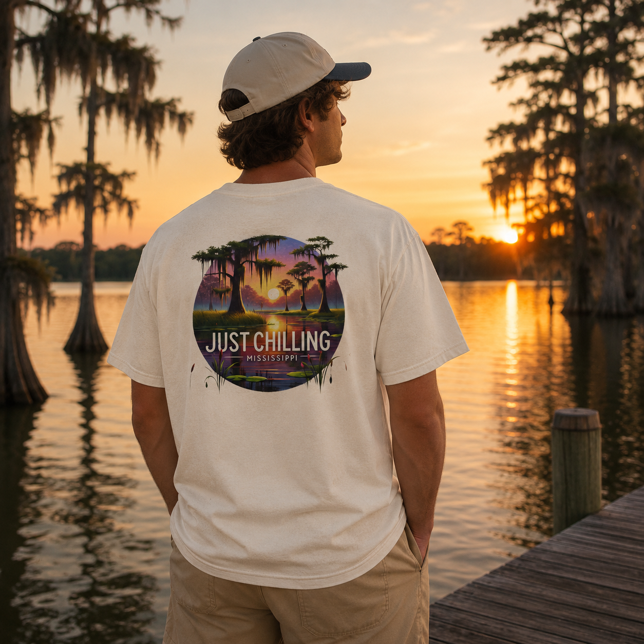 Mississippi State of Mind "Just Chillin'" Sunset Graphic T-Shirt