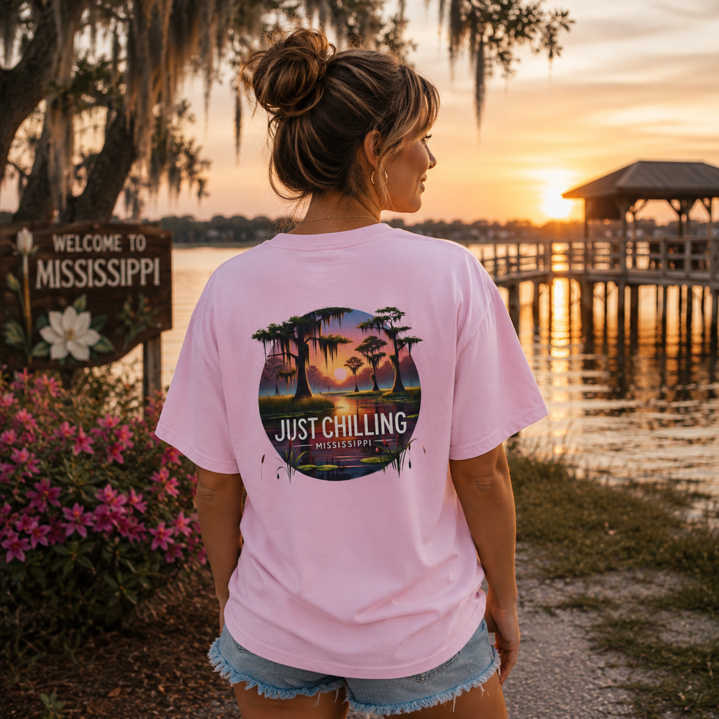 Mississippi State of Mind "Just Chillin'" Sunset Graphic T-Shirt