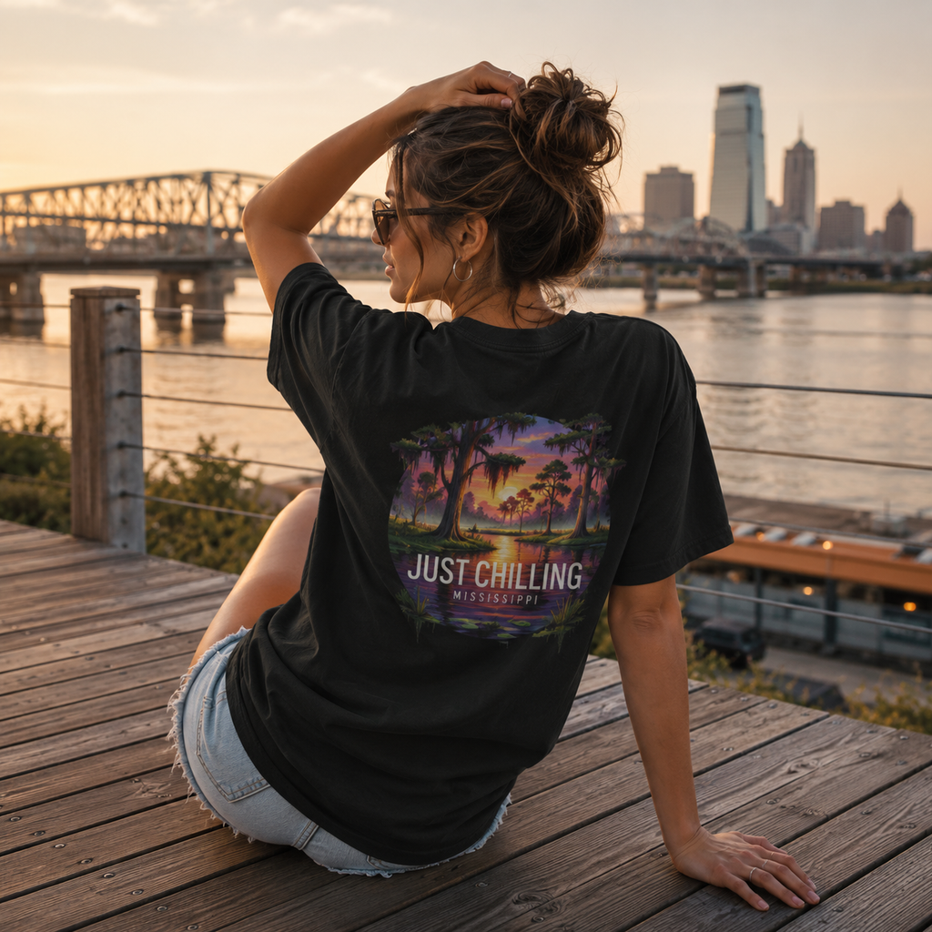 Mississippi State of Mind "Just Chillin'" Sunset Graphic T-Shirt