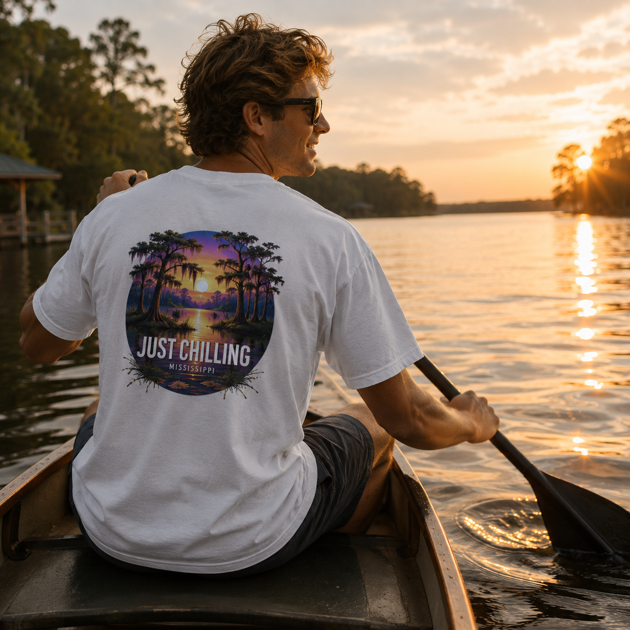 Mississippi State of Mind "Just Chillin'" Sunset Graphic T-Shirt