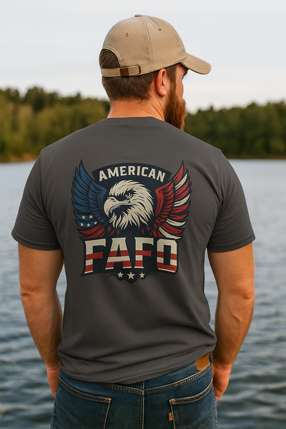 American Eagle FAFO Tee – Patriotic Unisex Cotton Shirt | Relaxed Fit Graphic Eagle Tee