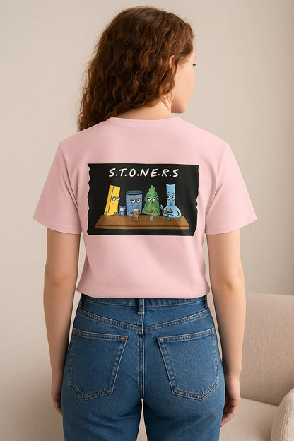 Stoner Friends Tee – Unisex Cotton Classic Fit T-Shirt with Premium Print - Just Chilling Inc.