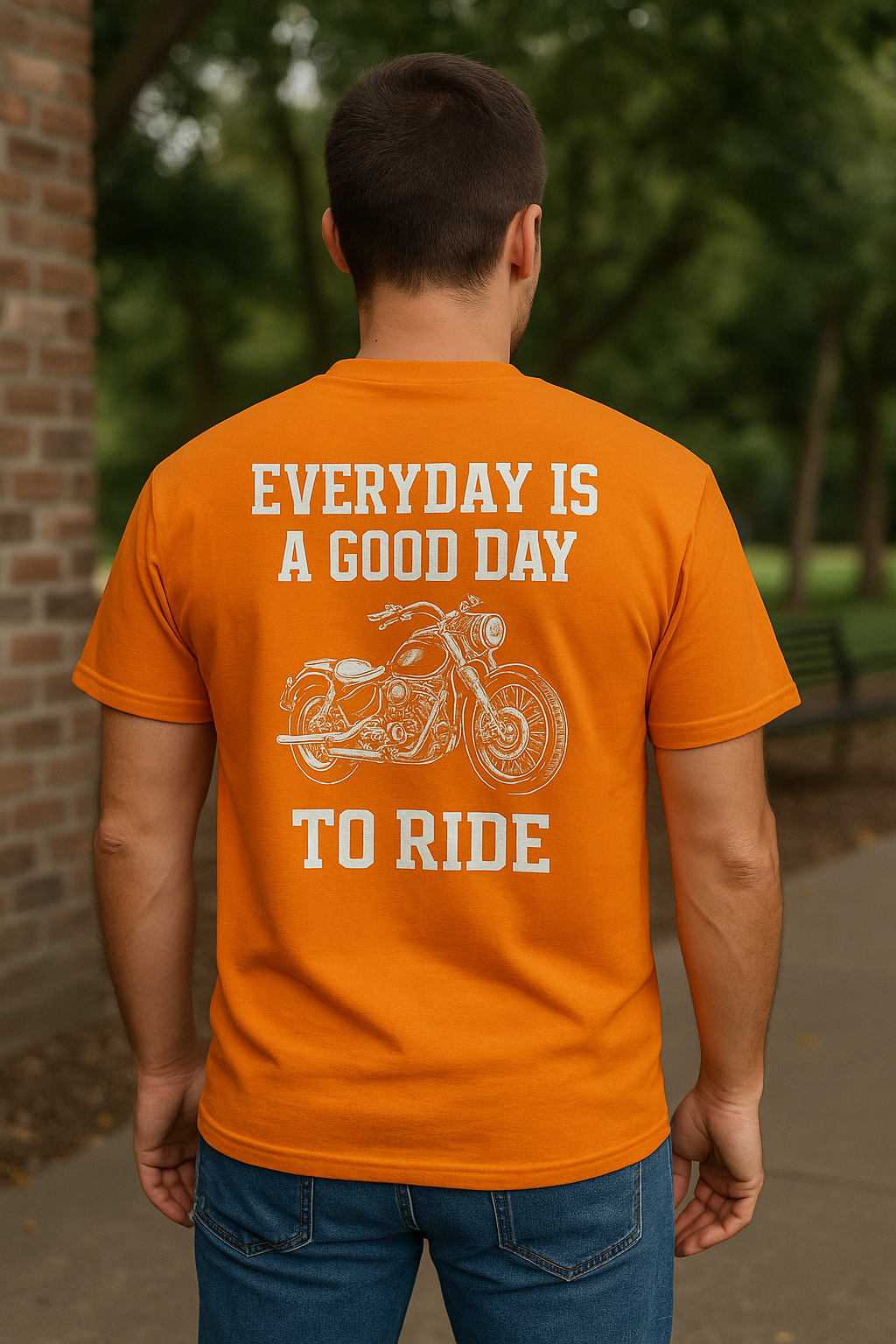 Motorcycle Dog Tee - Men's Graphic Tee With Funny Biker Shirt Design