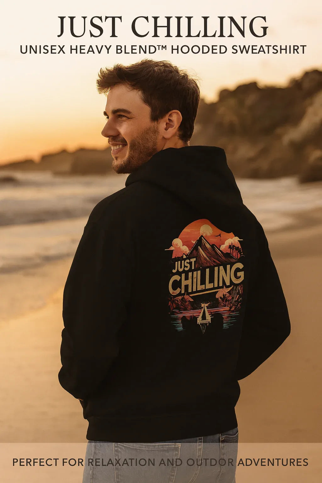 Unisex Hooded Sweatshirt – Heavy Blend Hoodie With Adjustable Drawstring Hood & Kangaroo Pocket - Just Chilling Inc.
