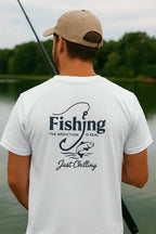 Fishing Addiction Unisex T-Shirt, Casual Wear, Outdoor Shirt, Gift for Fishermen, Summer Tee, Fishing Enthusiast Apparel - Just Chilling Inc.