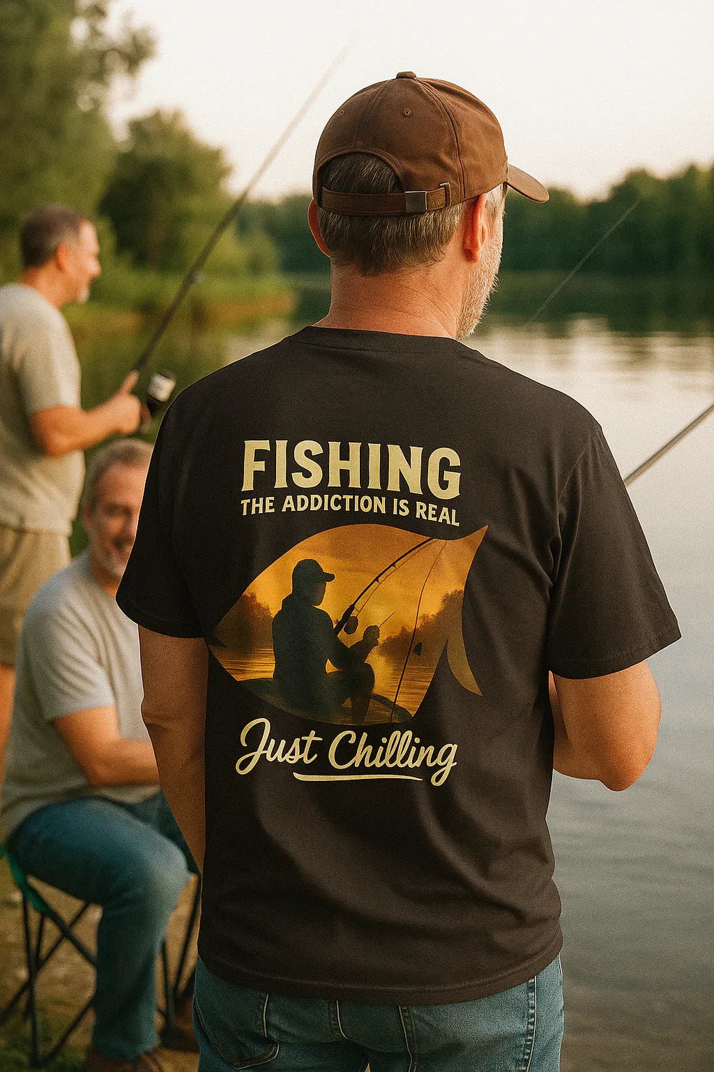 Unisex Fishing T-Shirt – Soft Cotton Tee | Casual Fishing Shirt for Anglers - Just Chilling Inc.