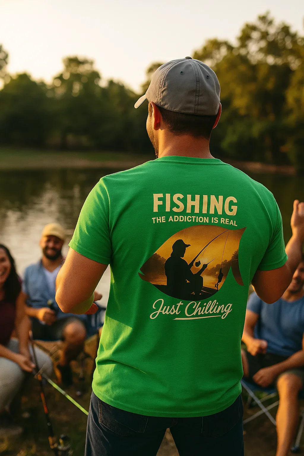 Unisex Fishing T-Shirt – Soft Cotton Tee | Casual Fishing Shirt for Anglers - Just Chilling Inc.