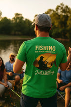 Unisex Fishing T-Shirt – Soft Cotton Tee | Casual Fishing Shirt for Anglers - Just Chilling Inc.