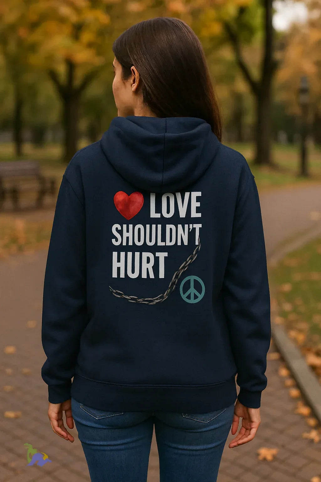 Domestic Violence Hoodie – Awareness Sweatshirt With Adjustable Hood & Purple Ribbon - Just Chilling Inc.