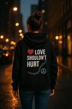 Domestic Violence Hoodie – Awareness Sweatshirt With Adjustable Hood & Purple Ribbon - Just Chilling Inc.