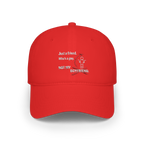 Baseball Cap - 'Just a Friend, Who's a Guy' Funny Graphic Low Profile Hat