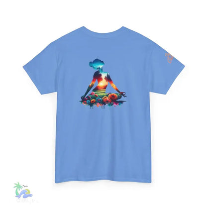 A girl meditating with inner nature t-shirt 👕 - Carolina Blue / S - T-Shirt