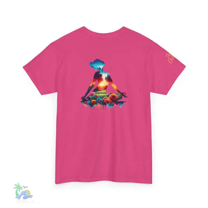 A girl meditating with inner nature t-shirt 👕 - Heliconia / S - T-Shirt