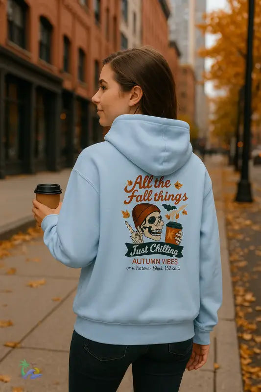 All The Fall Things- Blink 182 Throw Back Hoodie - S / Light Blue - Hoodie