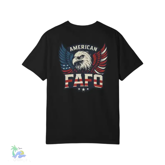 American Eagle FAFO Tee – USA Proud since 1776 - Black / S - T-Shirt